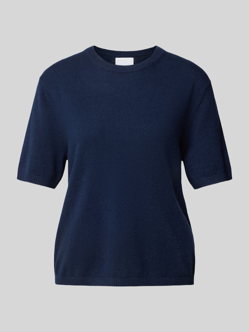 T-shirt z kaszmiru z okrągłym dekoltem