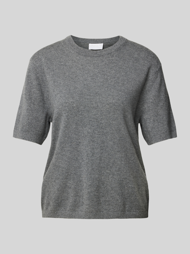 T-shirt z kaszmiru z okrągłym dekoltem