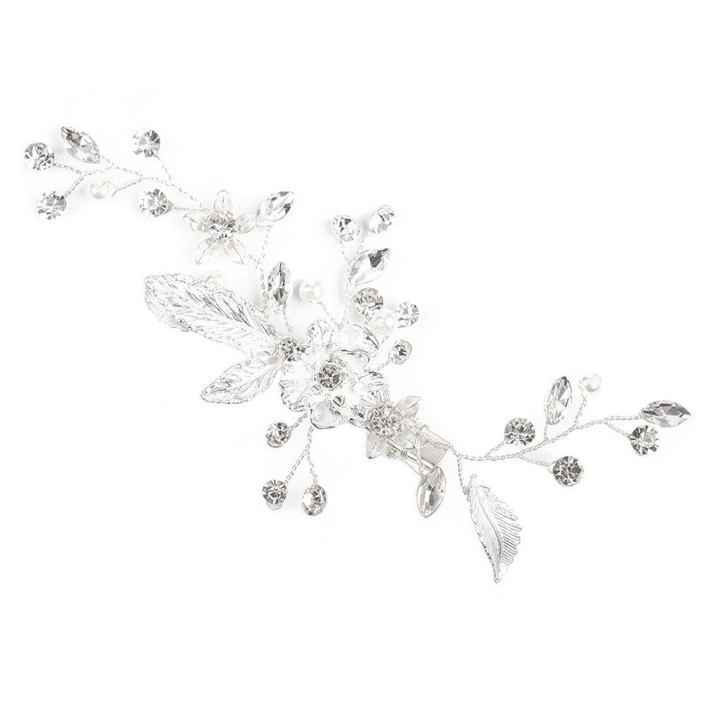 OZDOBA ŚLUBNA do włosów SPINKA do włosów SREBRNA