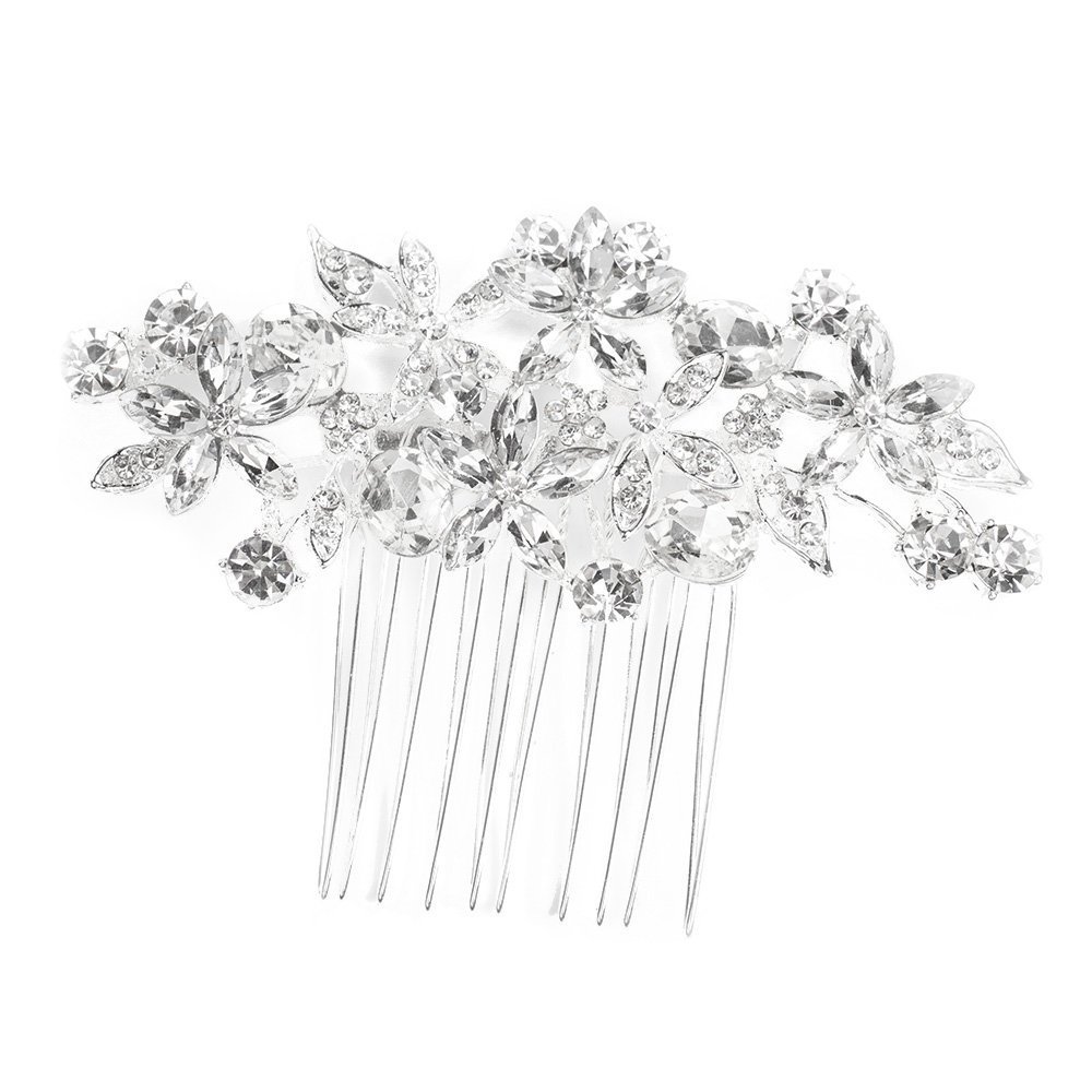 OZDOBA DO WŁOSÓW srebrna ŚLUBNA cyrkonie GRZEBYK