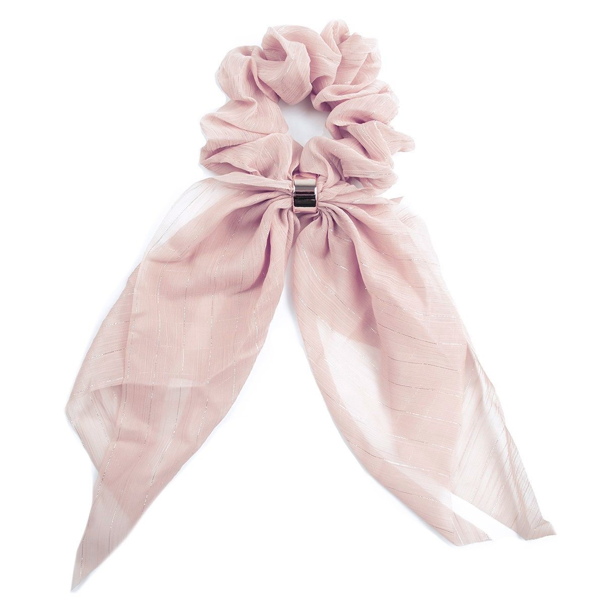 GUMKA DO WŁOSÓW kokarda APASZKA scrunchies PUDROWA