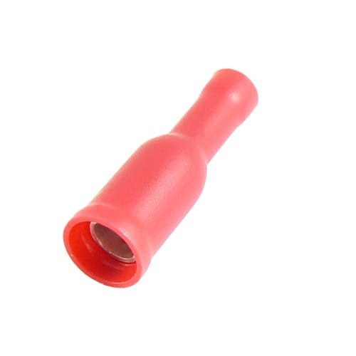 Konektor cylindryczny żeński 64109 izolowany czerwony przekrój przewodu 0.25 - 1 mm2