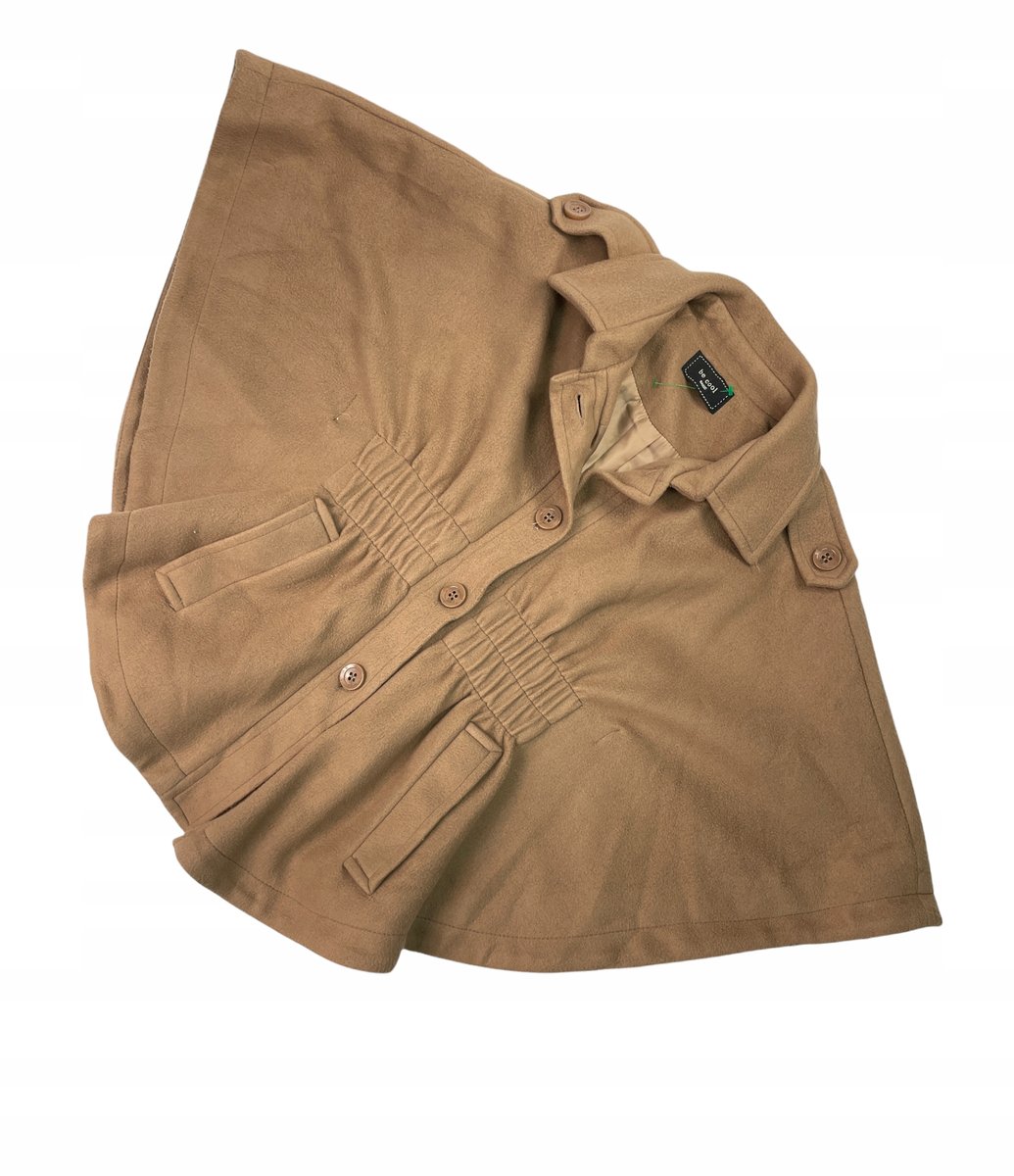 Beżowa kurtka damska z okrągłym dołem Be Cool S/M