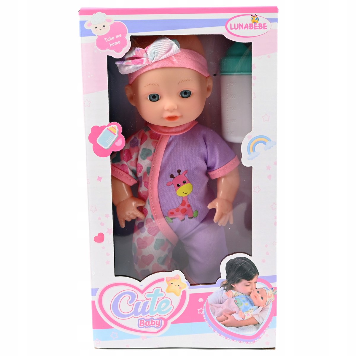LALKA BOBAS JAK ŻYWY NOWORODEK NIEMOWLAK W ŚPIOSZKACH 25CM