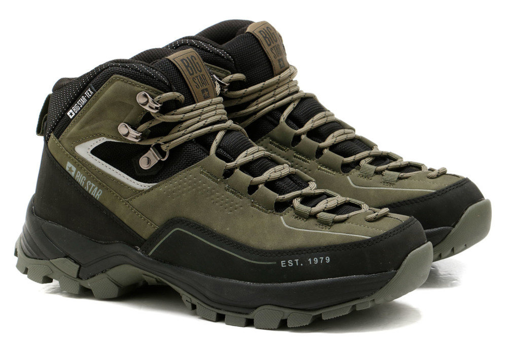 Męskie buty trekkingowe Big Star OO174343 khaki 45