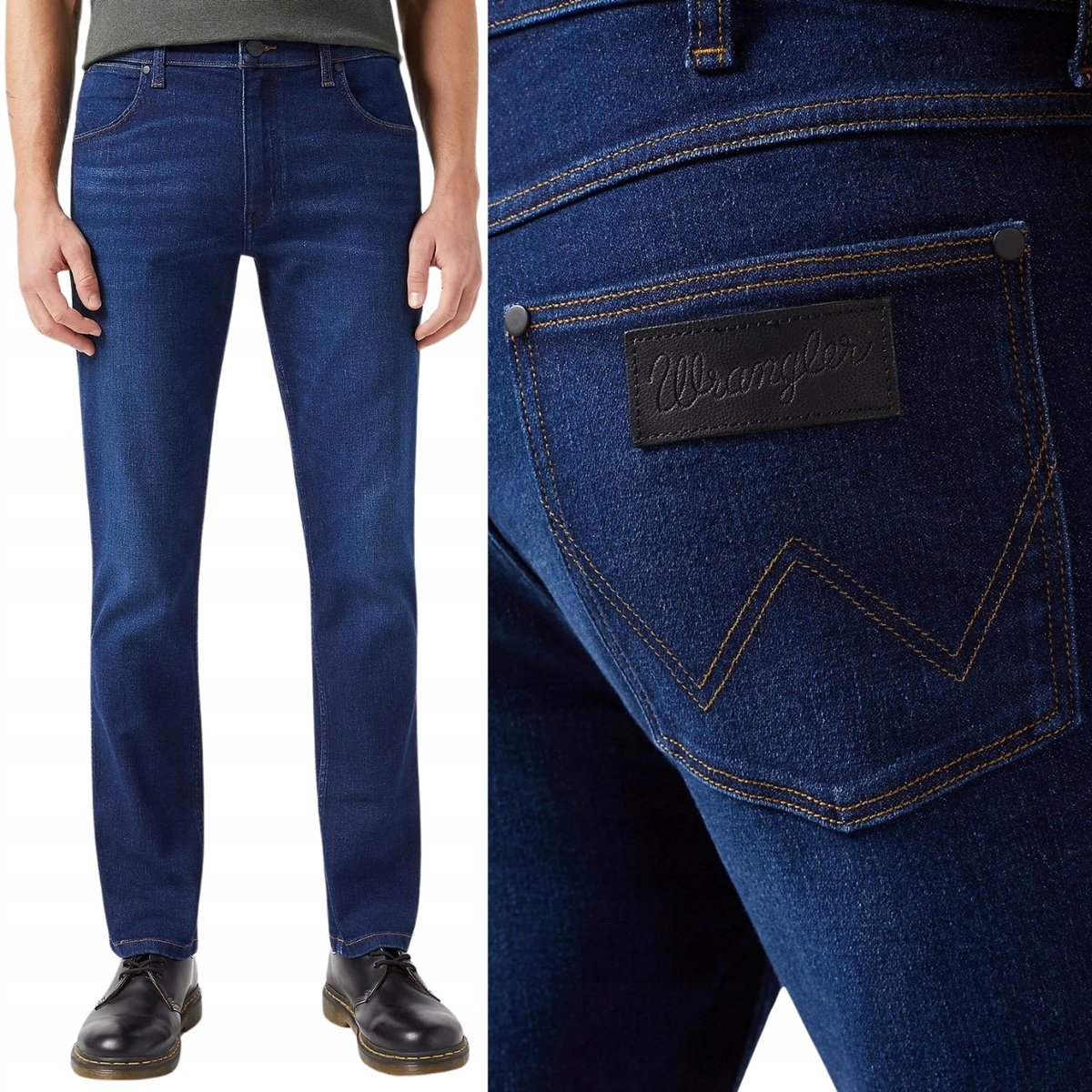 Wrangler GREENSBORO Shade EPIC SOFT PROSTE MIĘKKI GRANATOWY DżINS W46 L32