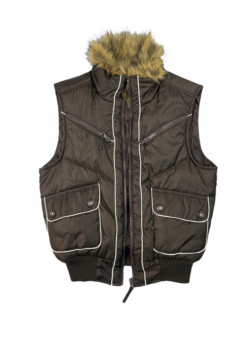 Brązowa ciepła kamizelka damska Suzy Shier XS