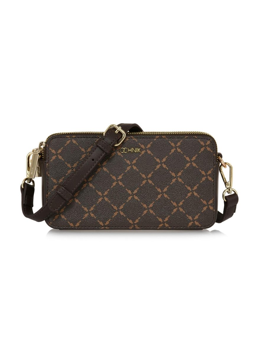 Mała brązowa torebka z monogramem TOREC-0983-89