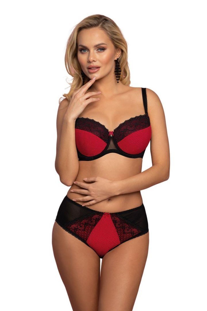 Biustonosz push up Biustonosz Usztywniany Model VB-446 Red/Black - Vena - 75E