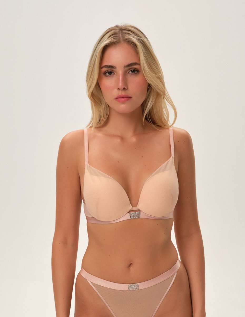 Biustonosz push-up Othilia - cielisty 70D