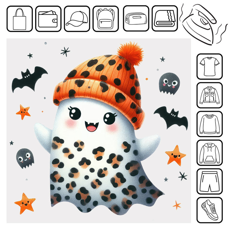 Naprasowanka Halloween Ghost Duch Miły 3 do 20cm