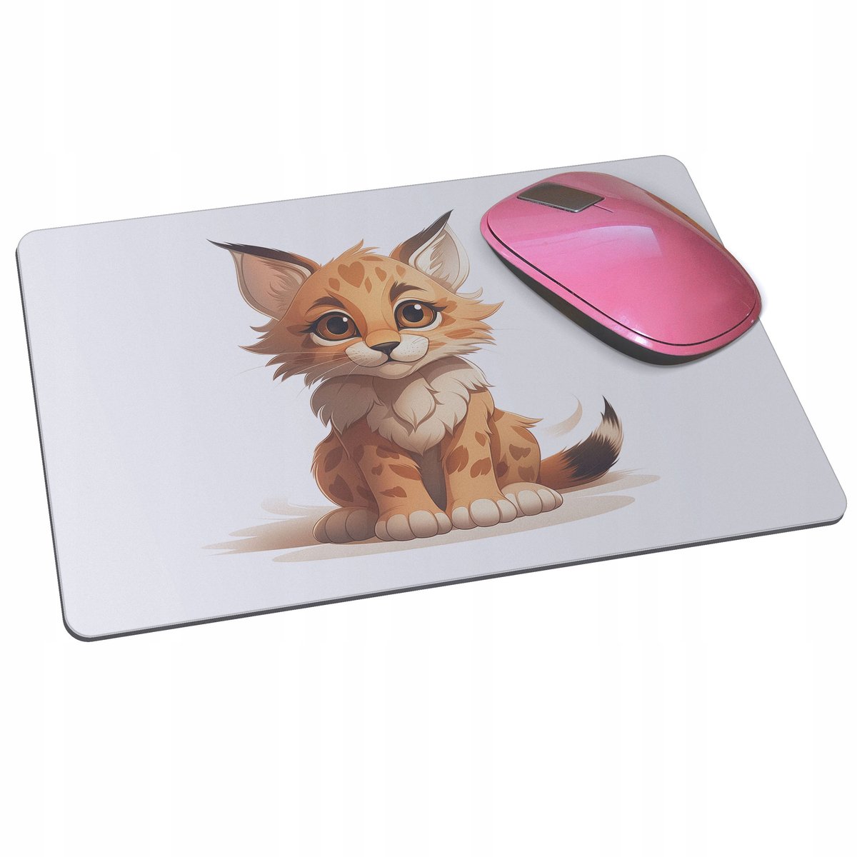 PODKŁADKA POD MYSZ z rysiem ryś prezent dla dziecka