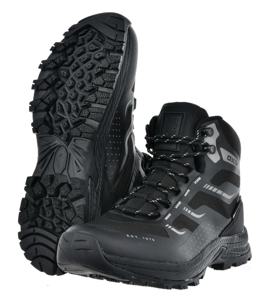 Męskie buty trekkingowe Big Star OO174438 czarny 44