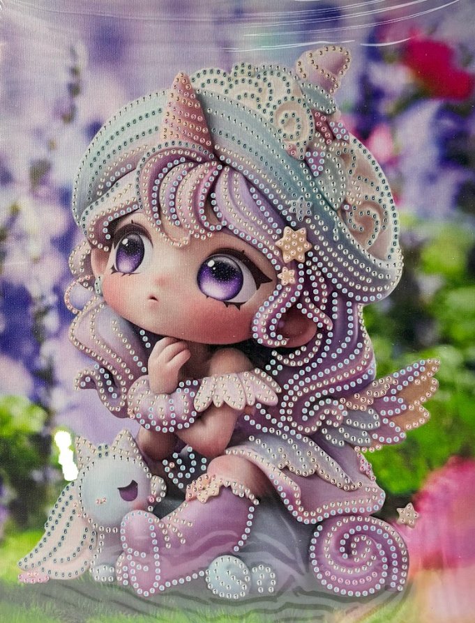 Diamentowa MOZAIKA dla DZIEWCZYNEK 23x30 cm MIX