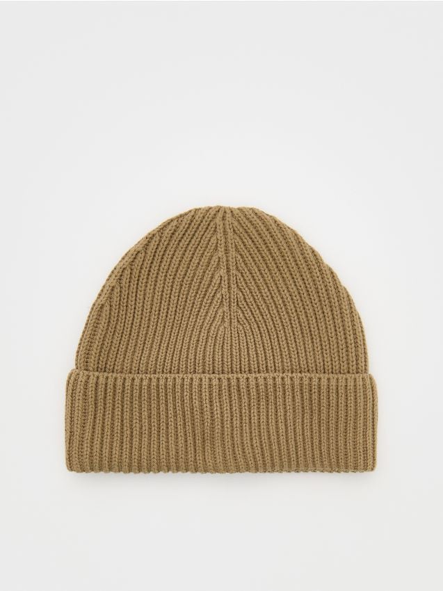 Reserved - Czapka beanie - beżowy