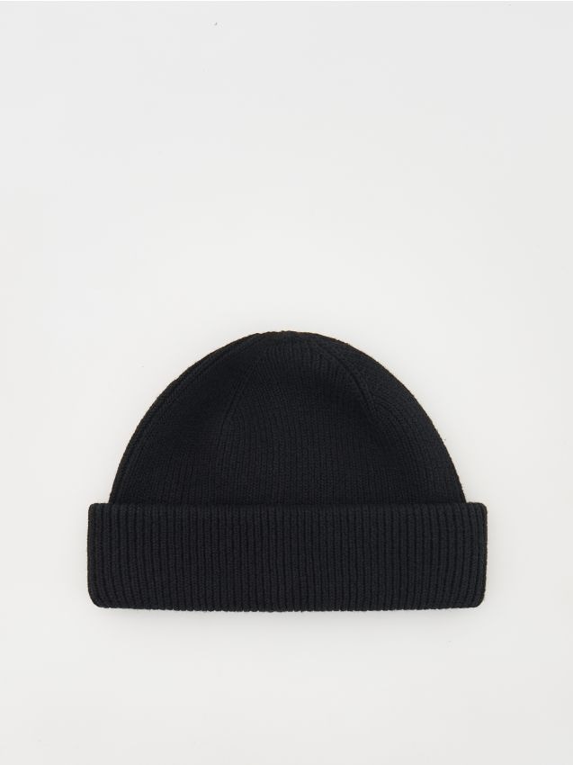 Reserved - Bawełniana czapka beanie - czarny