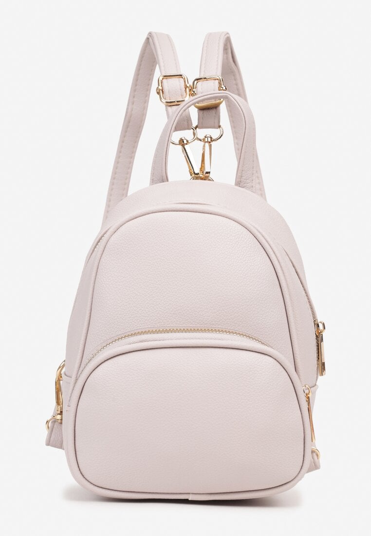 Beżowy Klasyczny Plecak z Odpinanymi Paskami z Regulacją Nelithea