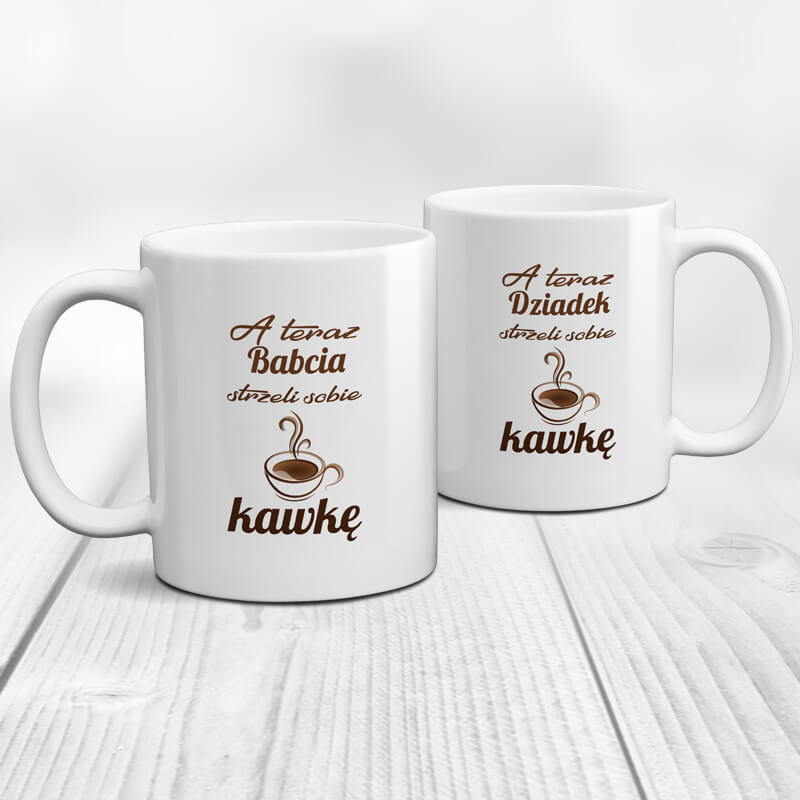 Zestaw kubków - kawka dla Babci i Dziadka