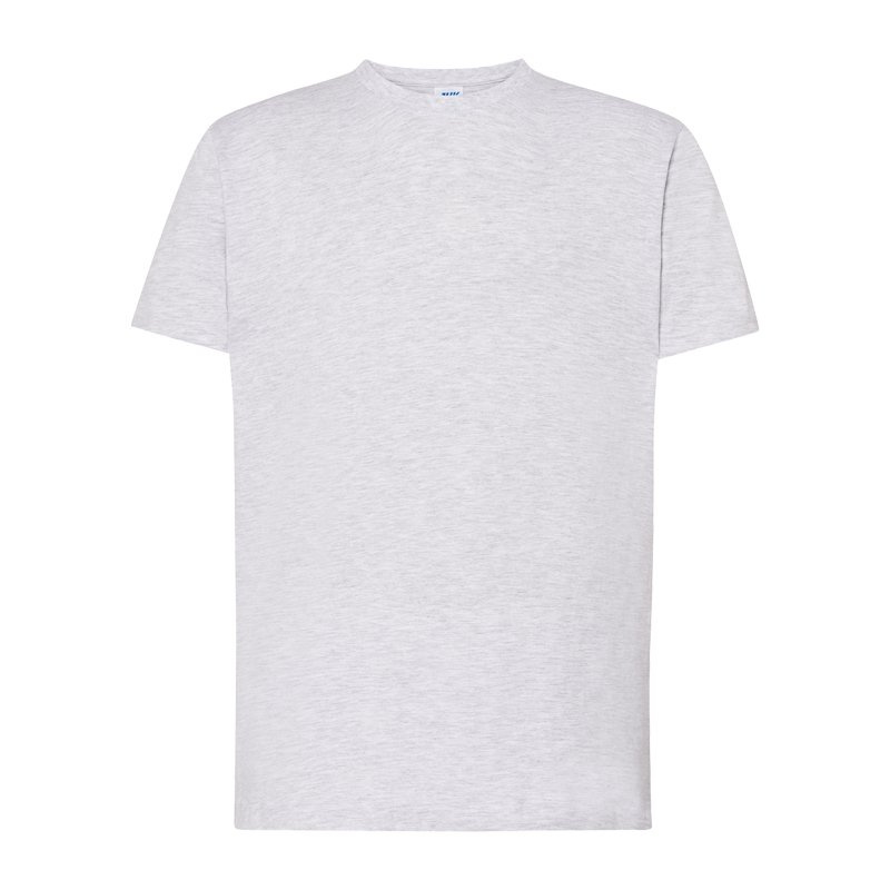 Jasnoszary T-shirt 170 g z nadrukiem folią Flex