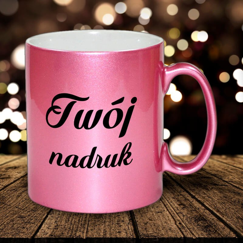 Różowy kubek SOFT METALIC z Twoim nadrukiem