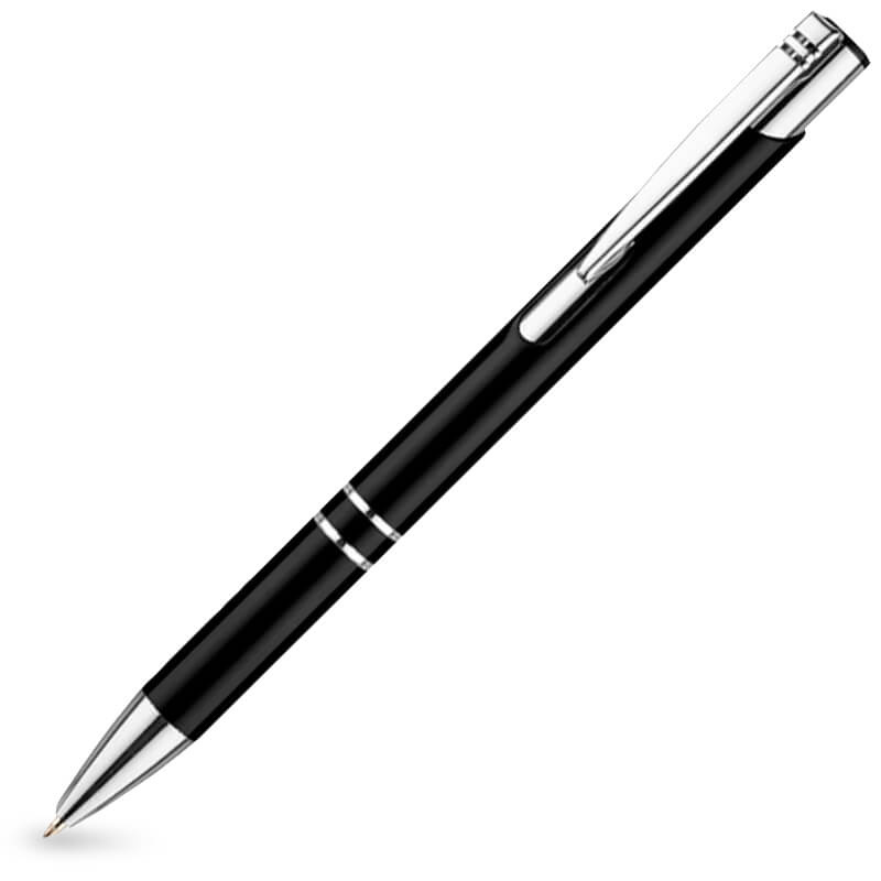 Czarny długopis metalowy COSMO z Twoim grawerem - 100 szt.
