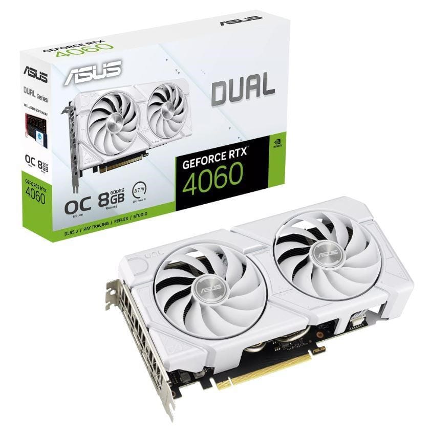 ASUS GeForce RTX 4060 DUAL OC EVO 8GB DLSS 3 DUAL-RTX4060-O8G-EVO-WHITE