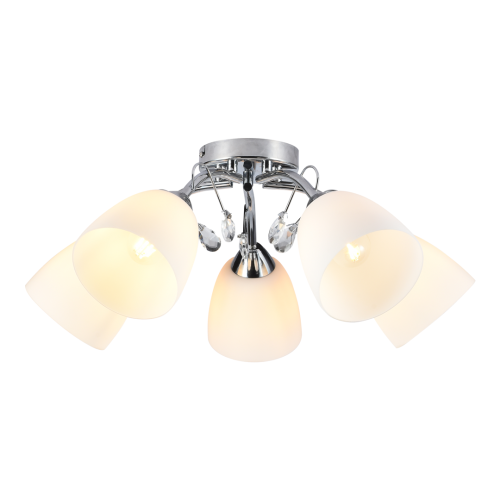 Pireus lampa sufitowa 5xE27 chrom/biały ML1276