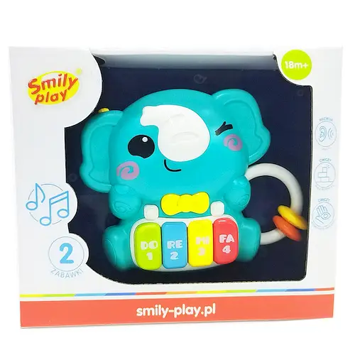 Pianinko dla malucha Słonik SP85190 AN01 - SMILY PLAY
