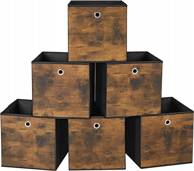ORGANIZERY PUDEŁKA POJEMNIKI DO PRZECHOWYWANIA 6 SZTUK SONGMICS 33x33x33cm