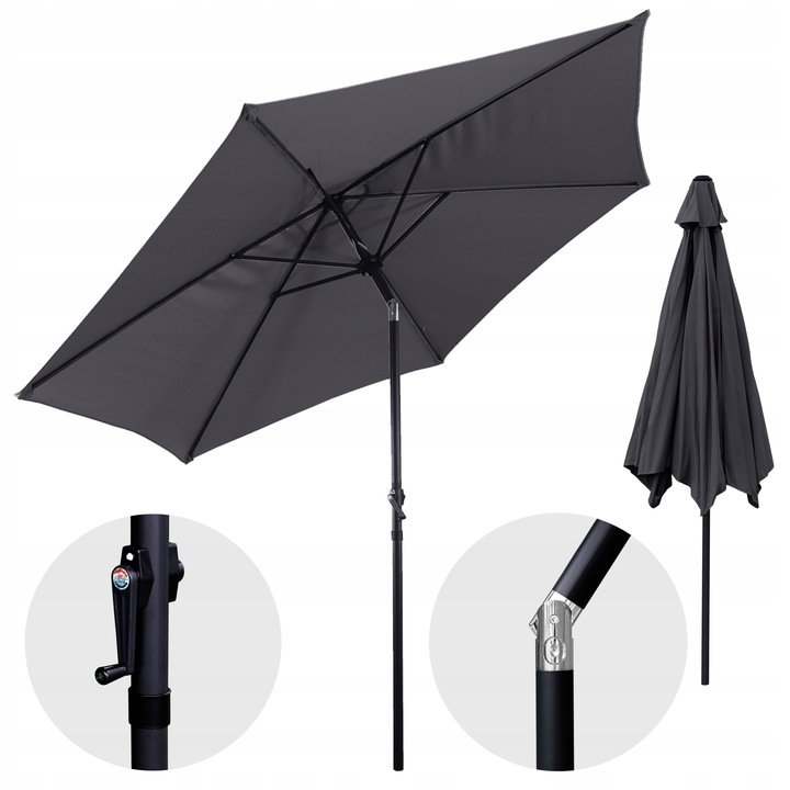 PARASOL OGRODOWY DUŻY SOLIDNY SKŁADANY 300CM REGULOWANY ŁAMANY SOLIDNY UV
