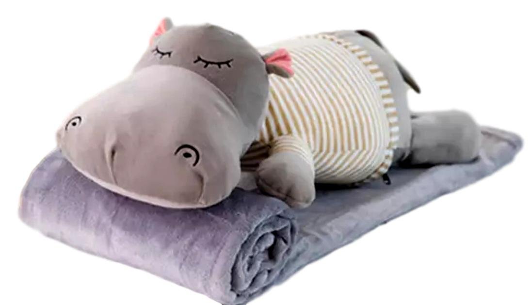 HIPCIO Kocyk Poduszka Maskotka 2w1 Przytulanka Duży pluszak