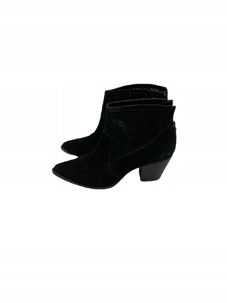Czarne botki damskie obcas TREASURE&BOND 39