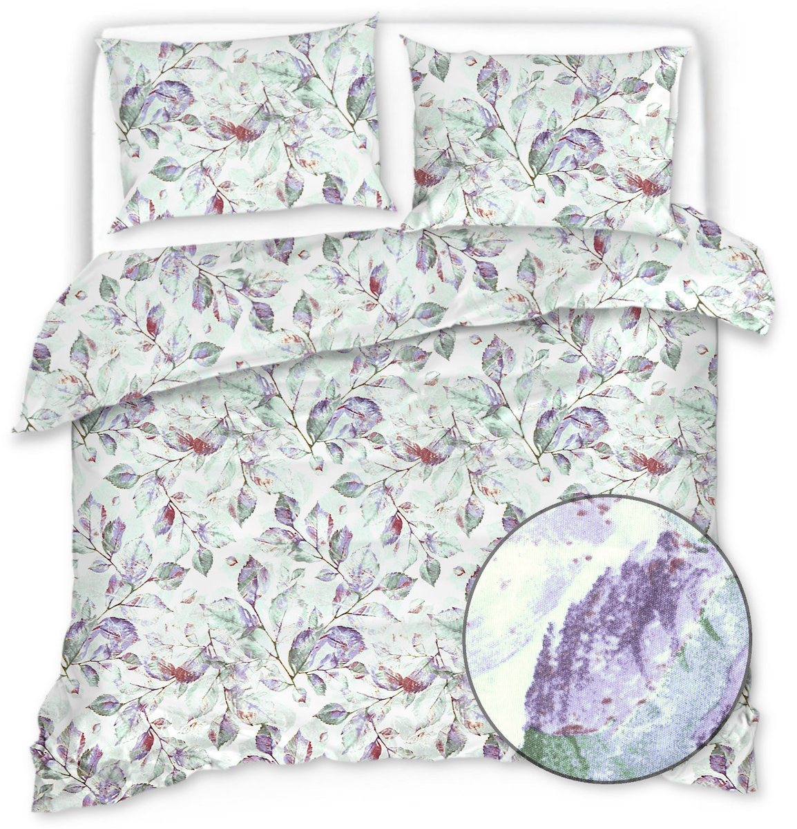 Pościel Z Mikrofibry 200X220 Listki 21082