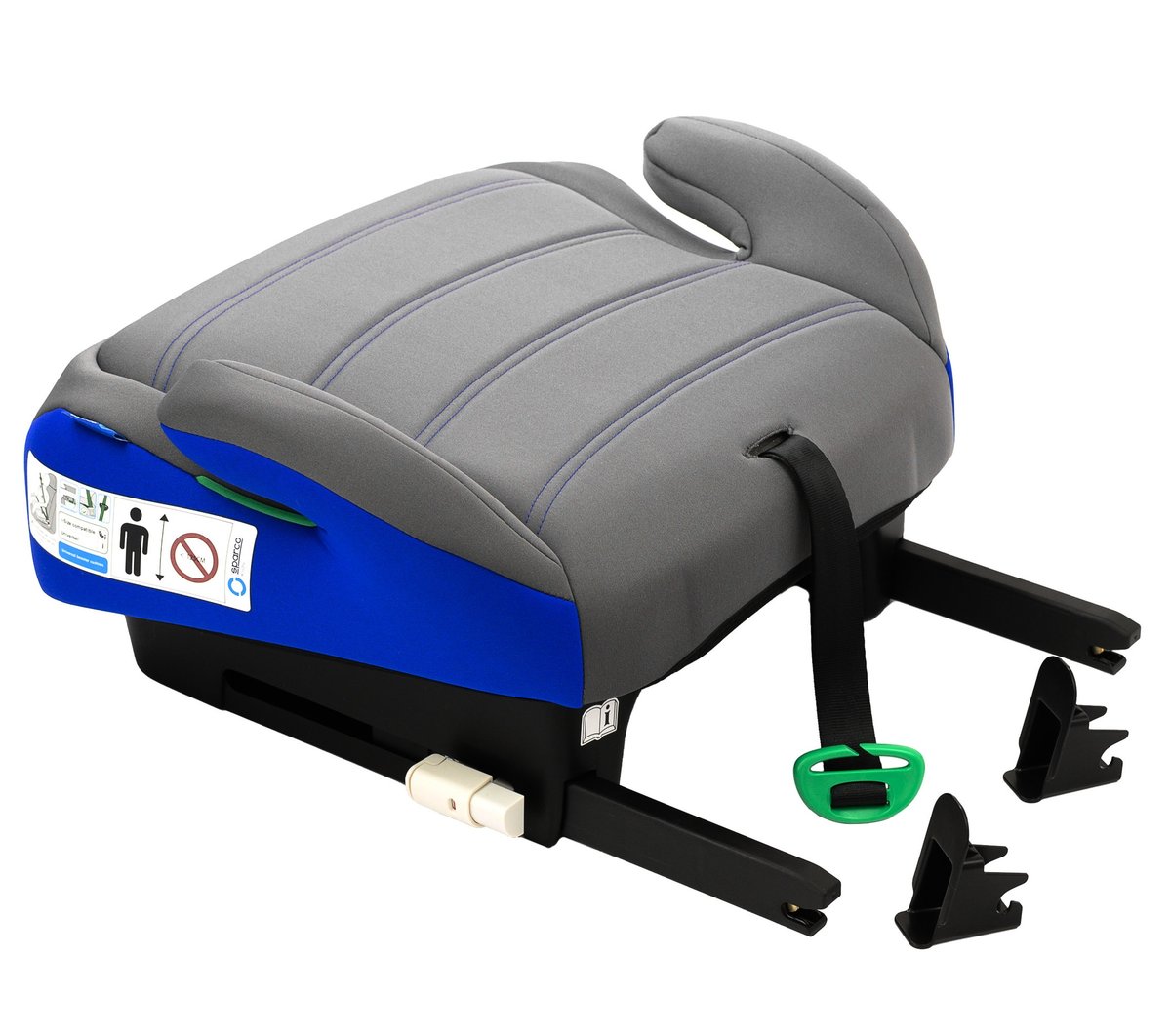 Sparco I-Size Fotelik Podstawka Booster 125-150Cm Isofix   Grey/Blue