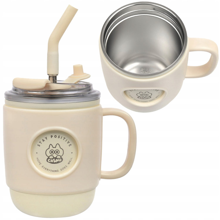 Kubek termiczny ze słomką Casno Booker 450ml