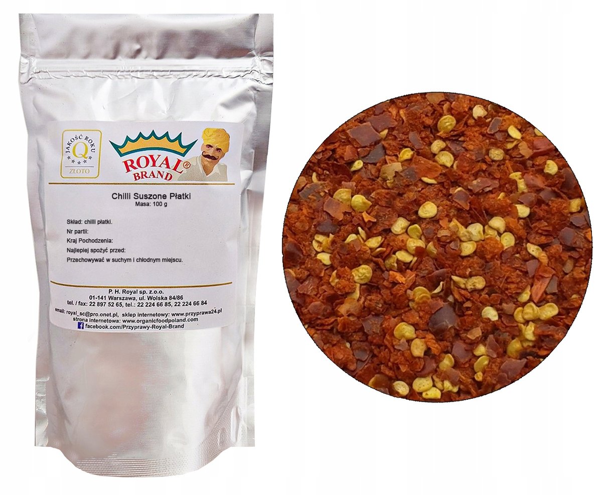 Chili Grys Płatki Rozdrobnione 100g SUPER OSTRE