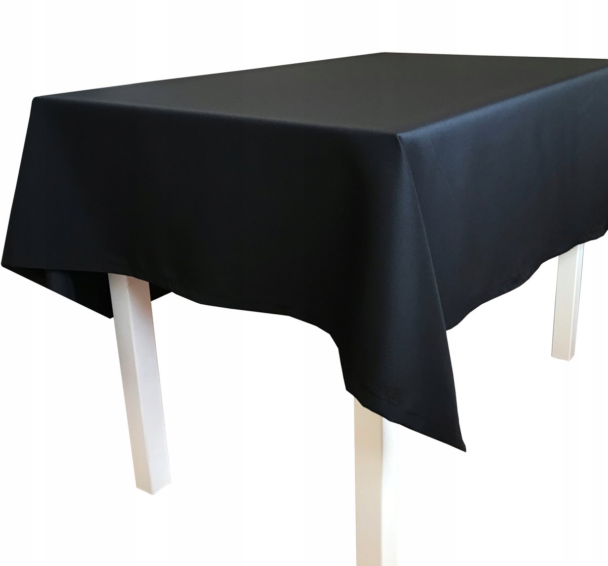 Obrus gładki jednokolorowy mat czarny 140x500