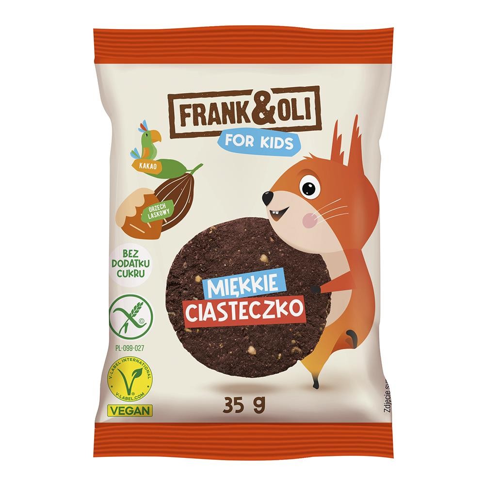 Ciasteczko KIDS z kakao i orzechem laskowym 35 g, Frank&Oli