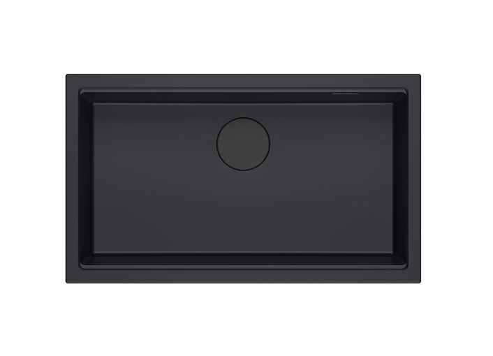 Quadron Logan 110 Zlewozmywak granitowy jednokomorowy 76x44 cm czarny mat HQD7644U7_BLM_I