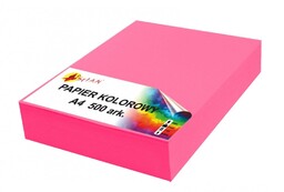 Papier kolorowy A4 80g różowy fluo neon 2144-100 2144-500, Ilość arkuszy: 500 arkuszy
