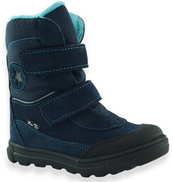 Buty zimowe dla dzieci z membraną śniegowce Renbut 22-3312-1518 Granat Turkus