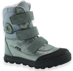 Buty dla dziewczynki śniegowce z membraną RenTex RenBut 32-4377-1375 Popiel Brokat