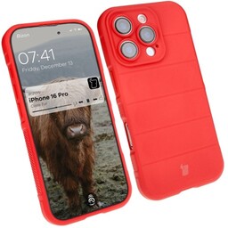 Bizon Pancerne etui Case Tur do iPhone 16 Pro, czerwone