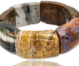 Jaspis Oceaniczny Wyjątkowa Bransoletka Naturalna Certyfikat