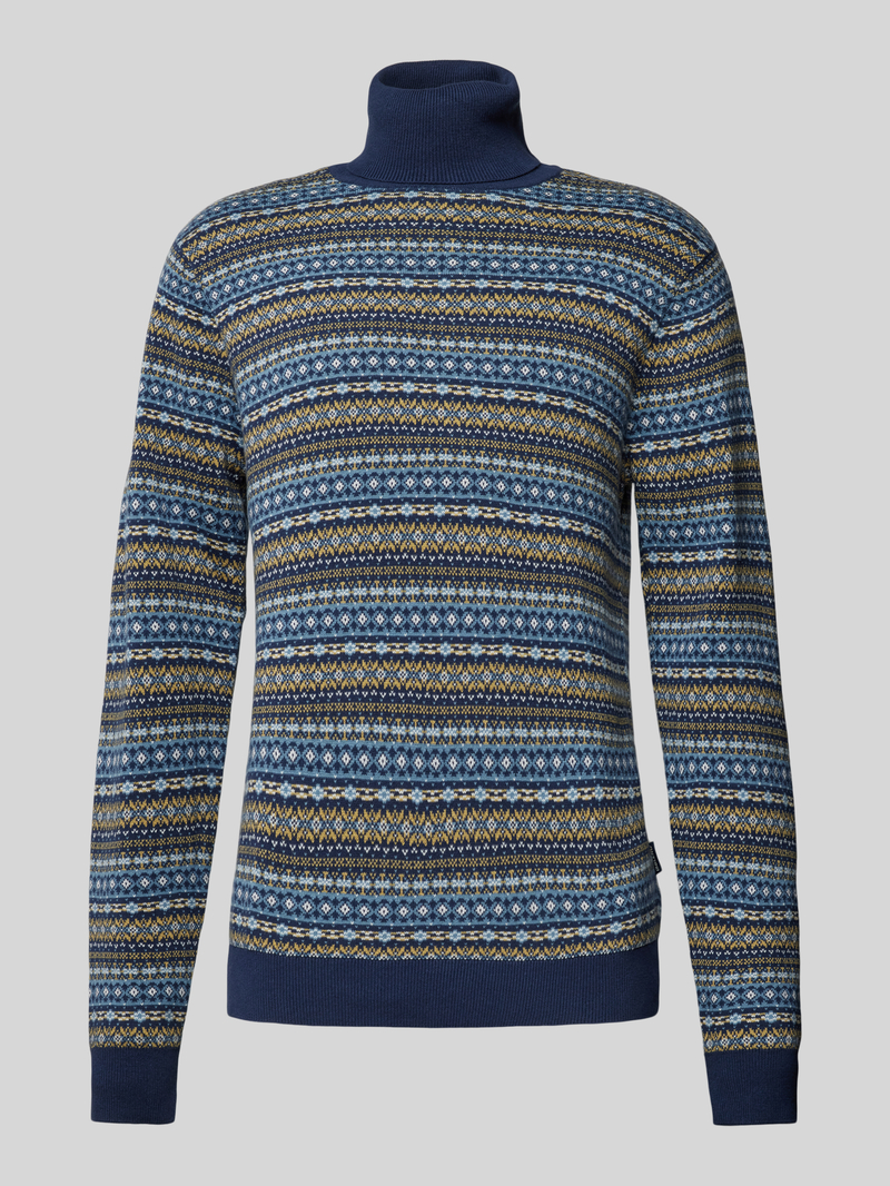 Sweter z dzianiny z golfem