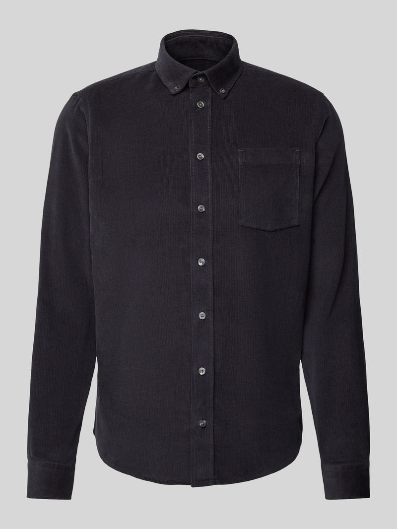 Koszula sztruksowa o kroju regular fit z kołnierzykiem typu button down model ‘ANTON’