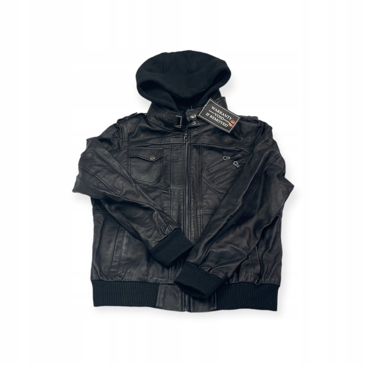 Skórzana kurtka damska z kapturem Real Leather L