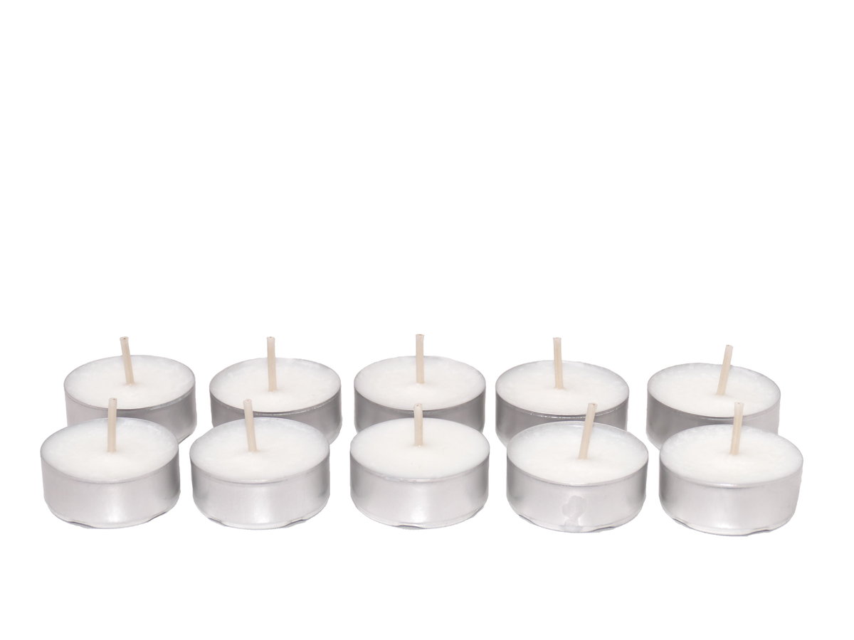 Podgrzewacz tealight herbaciarka sojowy 10 szt. zestaw naturalny