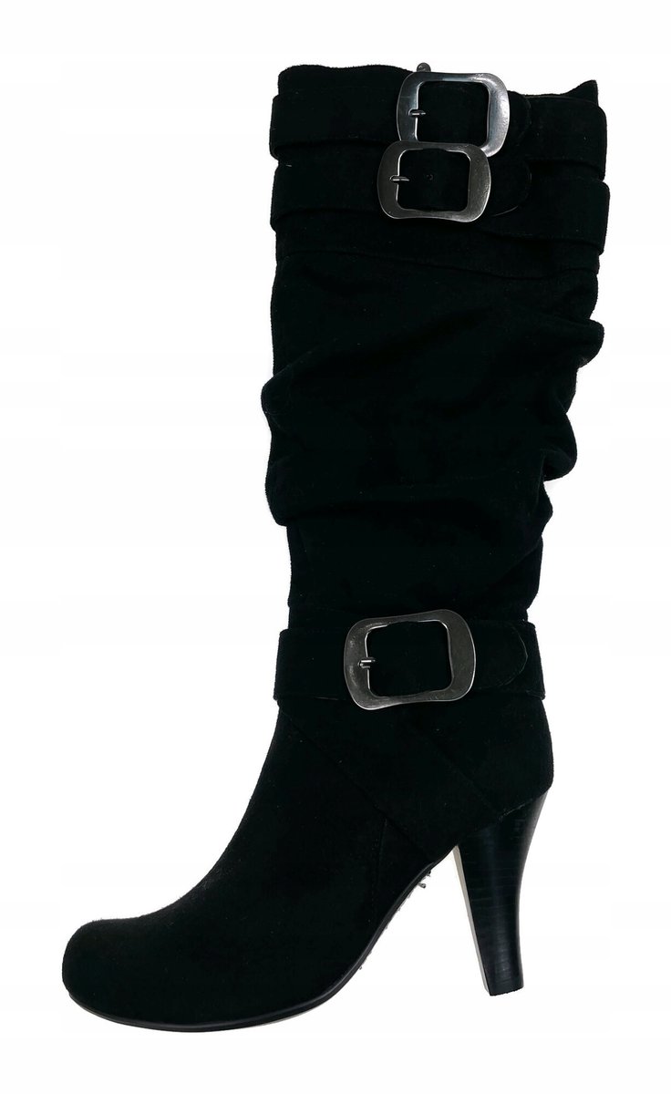 Czarne kozaki na obcasie TwoLips 36