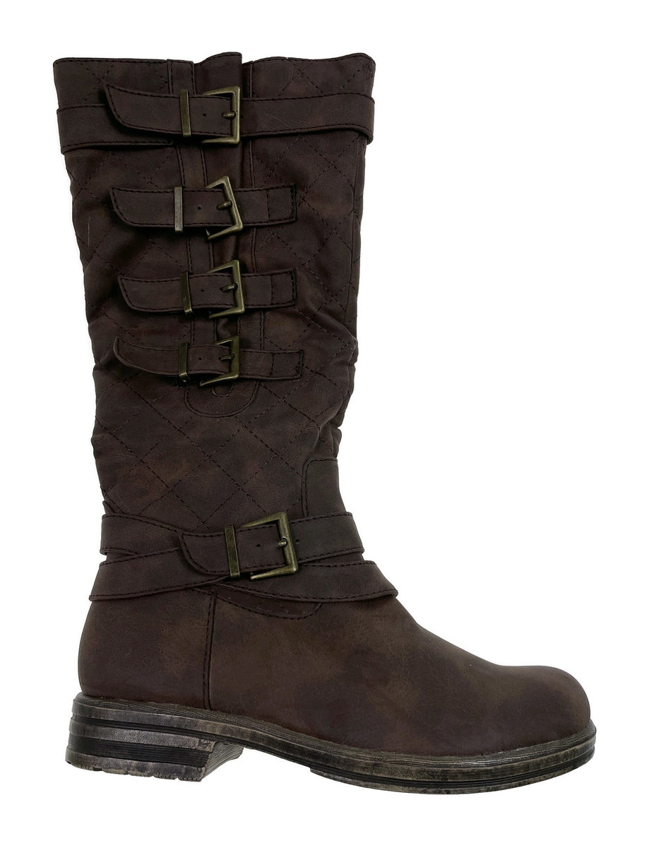 Brązowe kozaki płaskie TwoLips 36